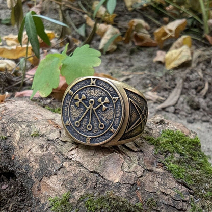 Marbas sigil demon bronze ring   