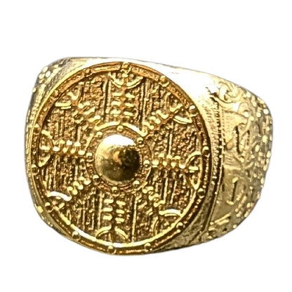 Helm of awe ring from bronze 6 US Gold plated bronze