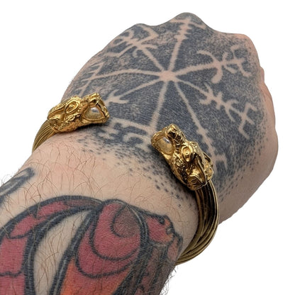 Wolf arm ring Viking bracelet