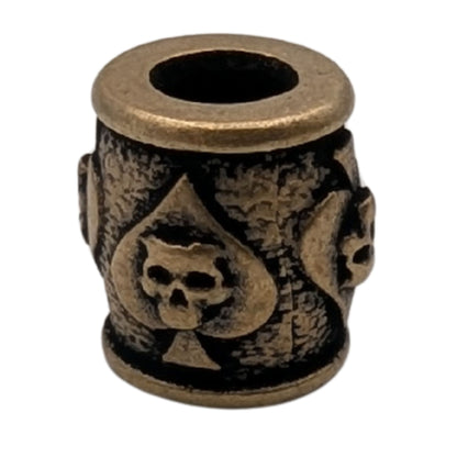 Ace of Spades paracord bead Bronze