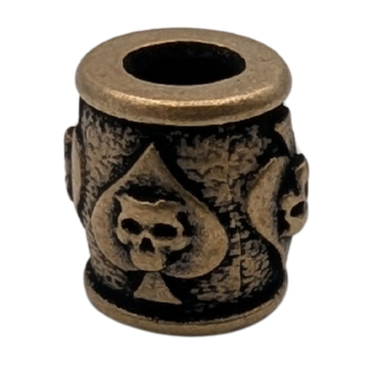 Ace of Spades paracord bead Bronze