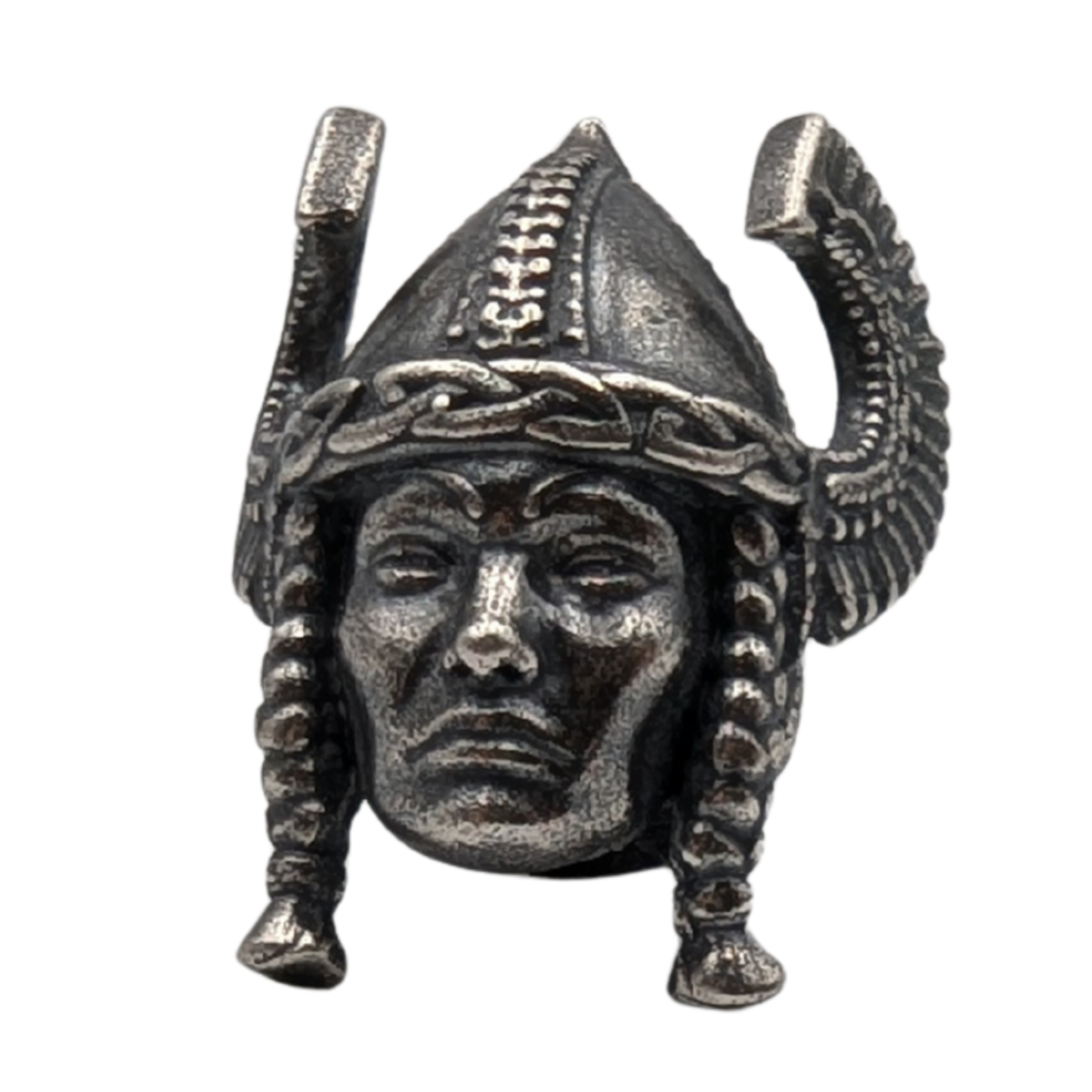 Valkyrie paracord bead Silver plated bronze