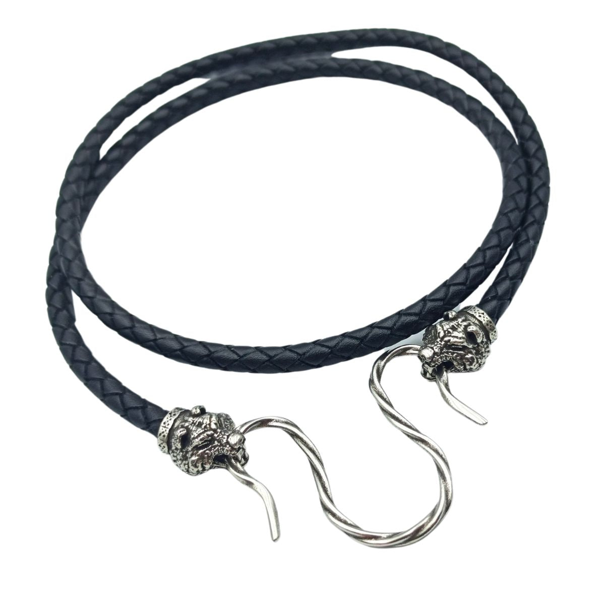 Bear leather necklace 45 cm | 17 inch 5 mm | 1/5 inch Silver 925