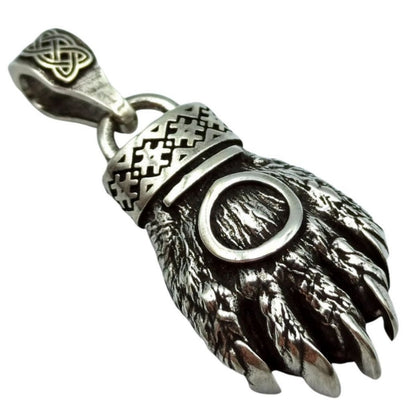Bear paw pendant Slavic jewelry Silver 925