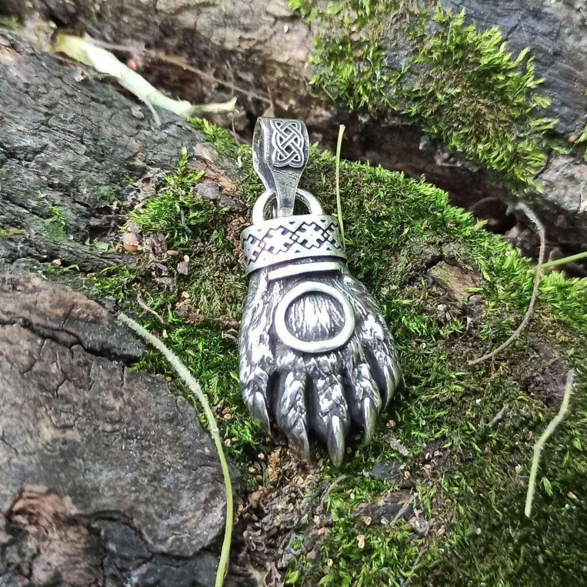 Bear paw pendant Slavic jewelry