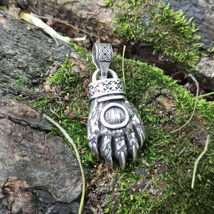 Bear paw pendant Slavic jewelry