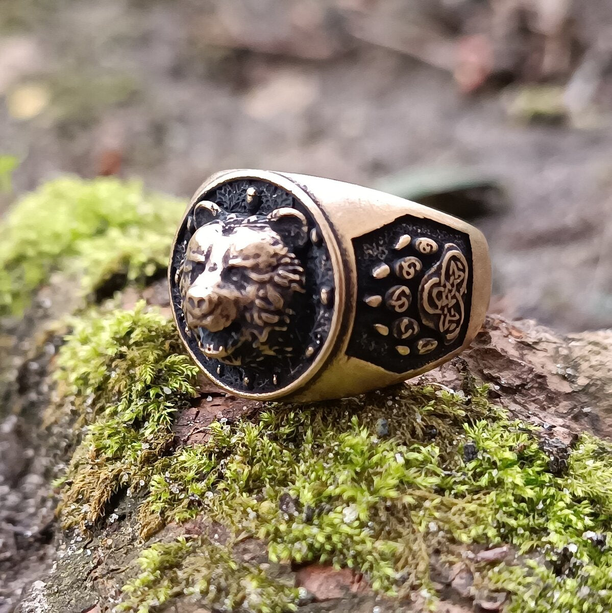 Mens hot sale bear ring