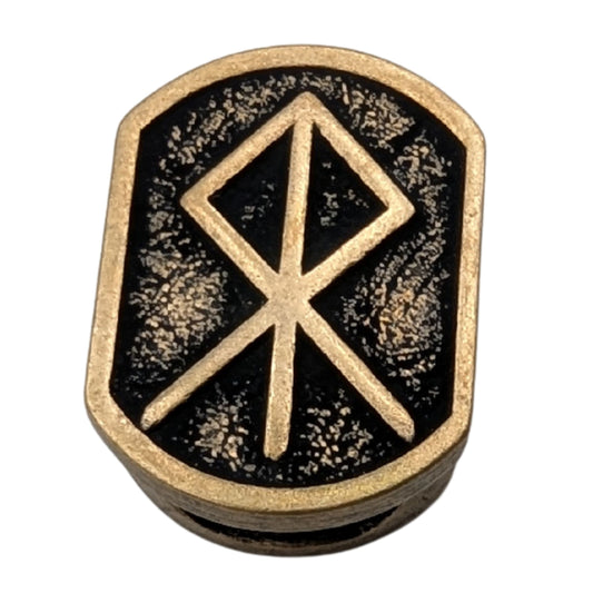 Bind rune paracord bead Bronze
