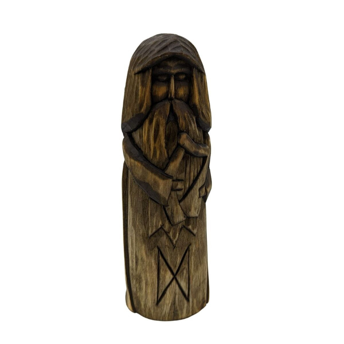 Bragi God wooden figurine   