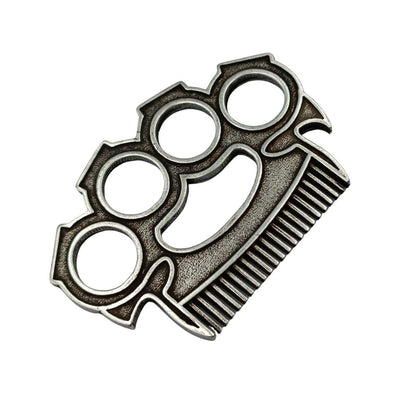 Brass knuckles beard comb