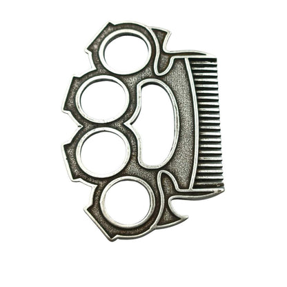 Brass knuckles beard comb