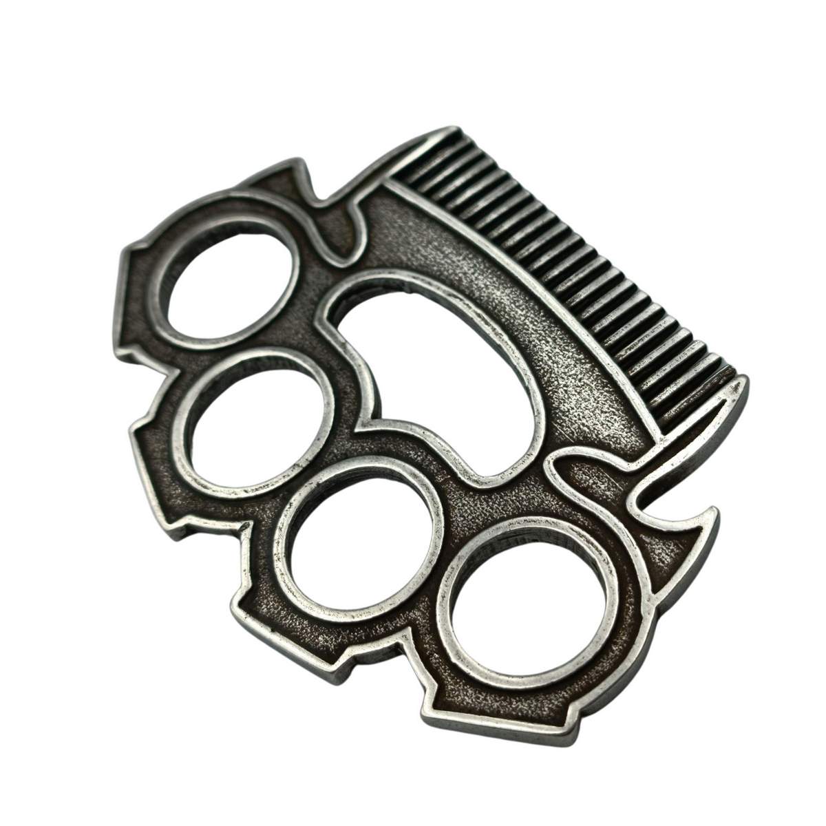 Brass knuckles beard comb