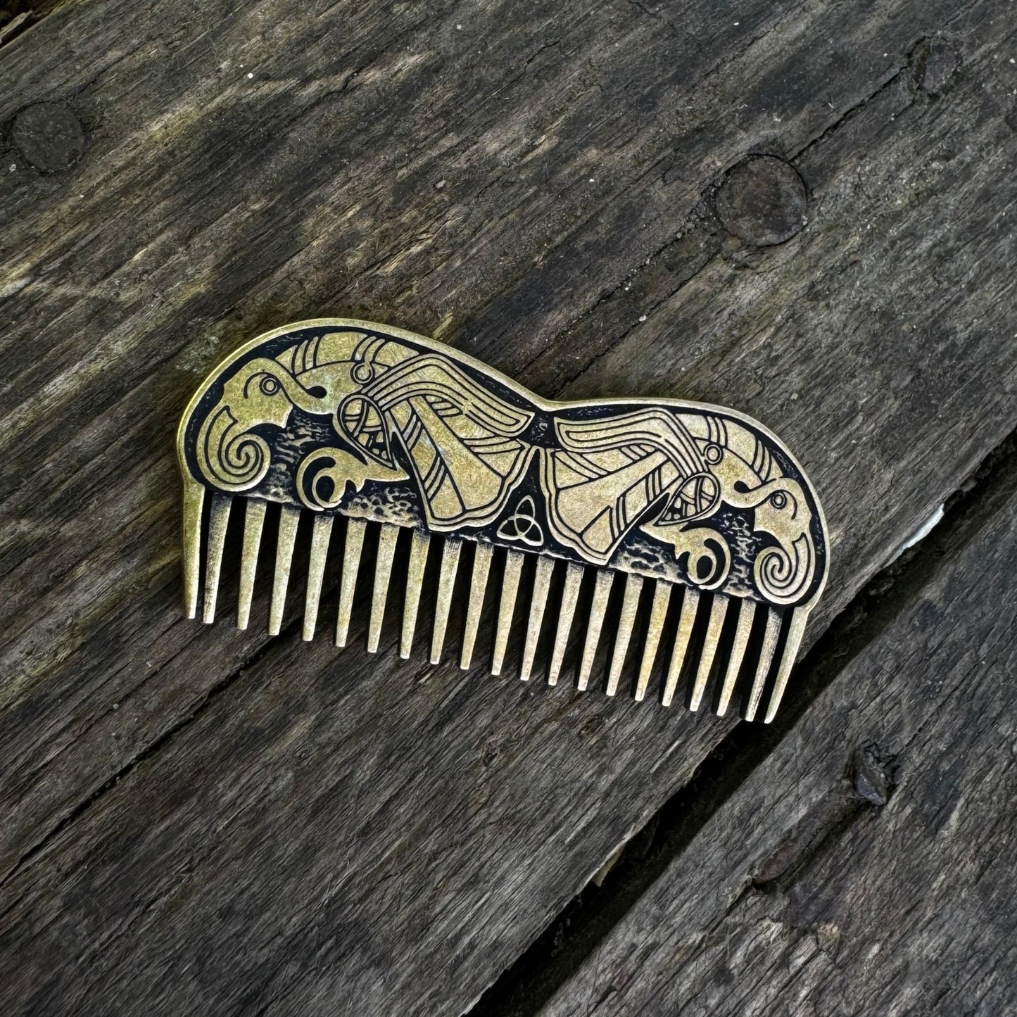 Germanic raven beard Viking comb
