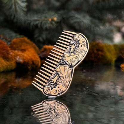 Germanic raven beard Viking comb