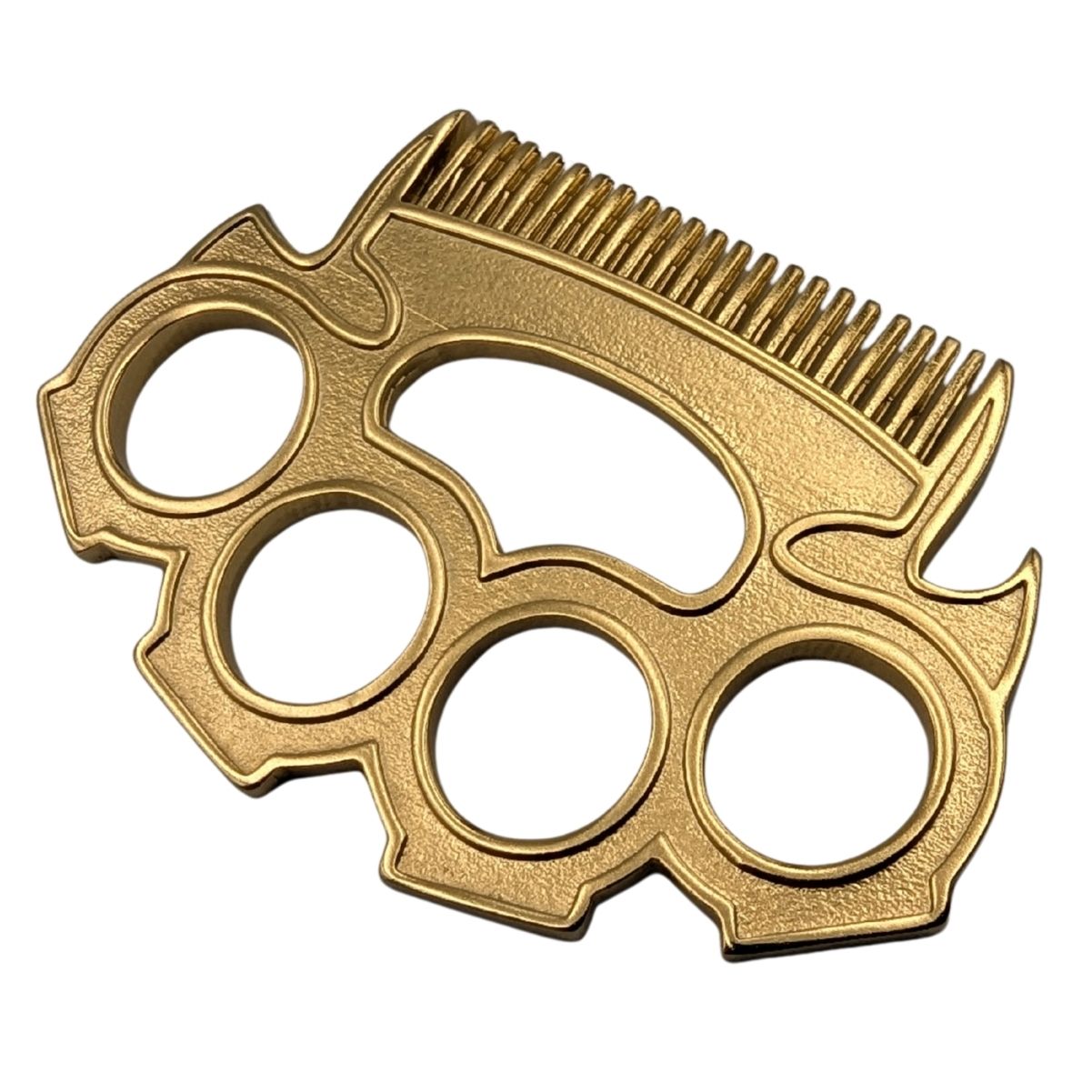 Brass knuckles beard comb