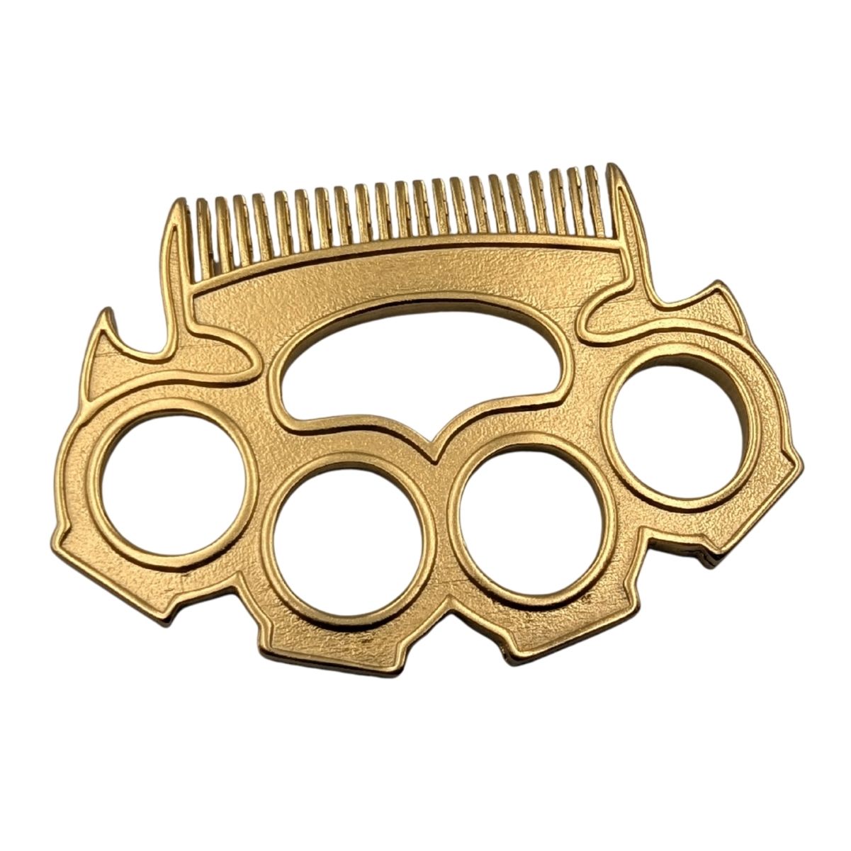 Brass knuckles beard comb