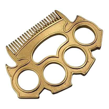 Brass knuckles beard comb Gold plating