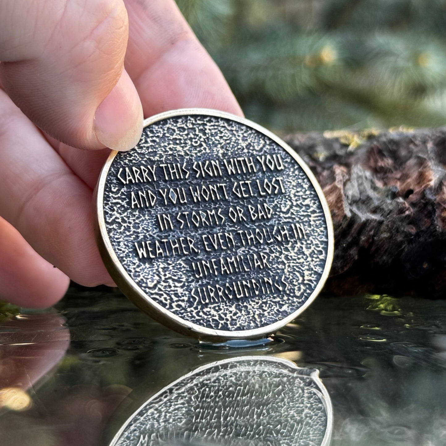 Vegvisir custom EDC coin