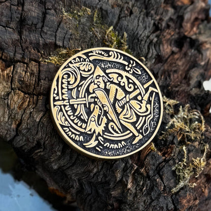 Helm of Awe custom coin