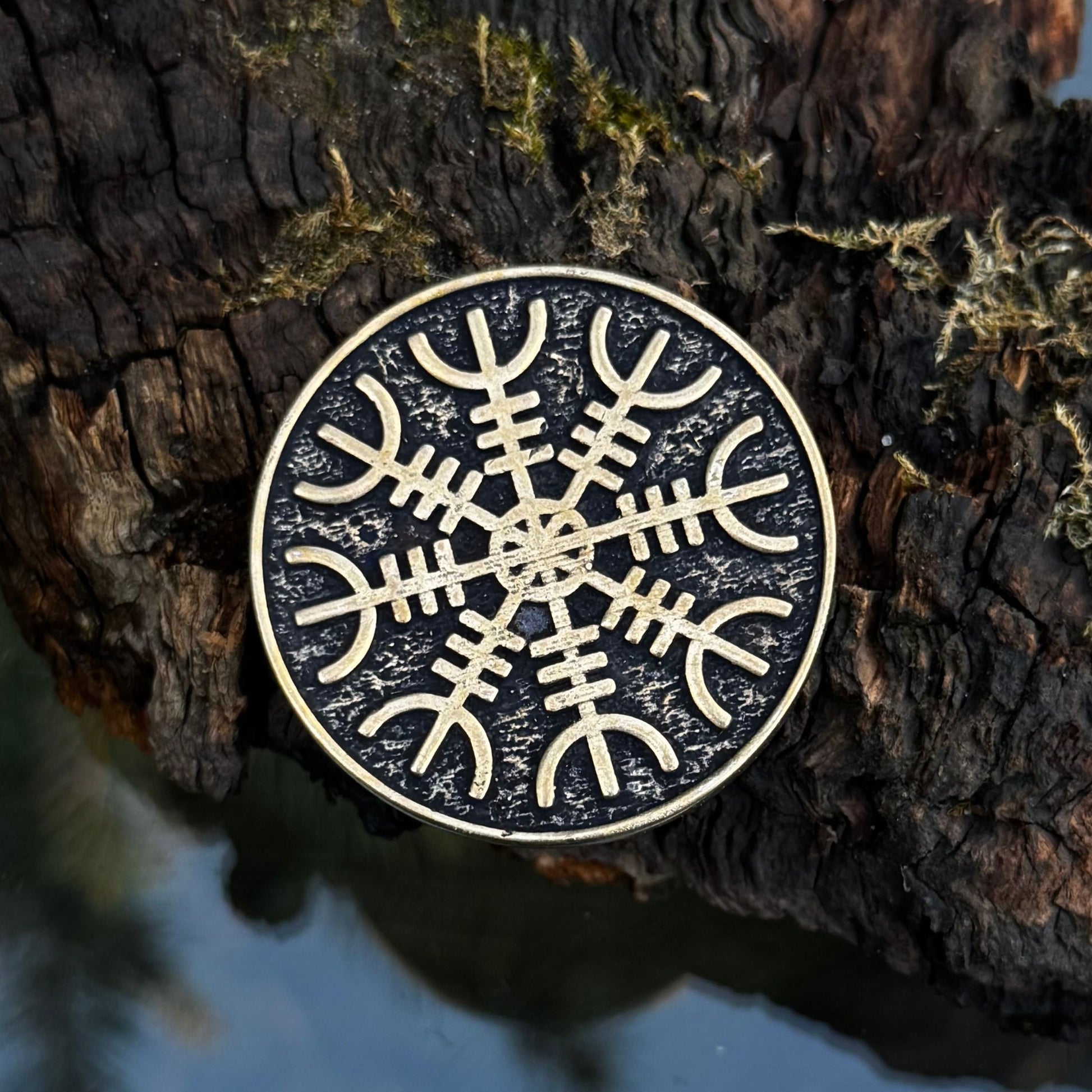 Helm of Awe custom coin