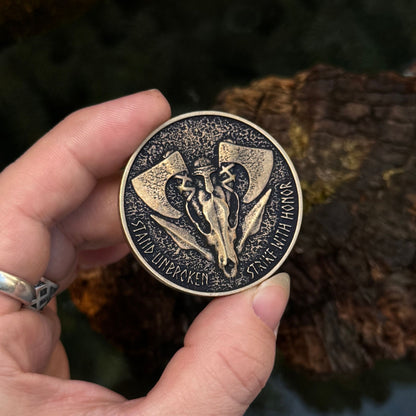 Wolf skull custom coin