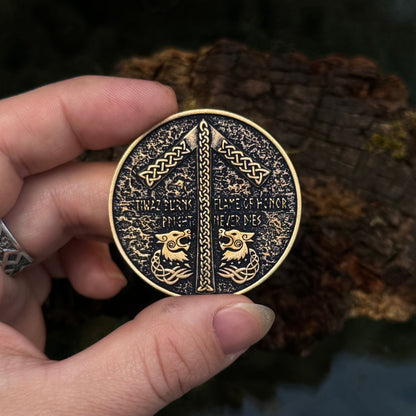 Wolf skull custom coin