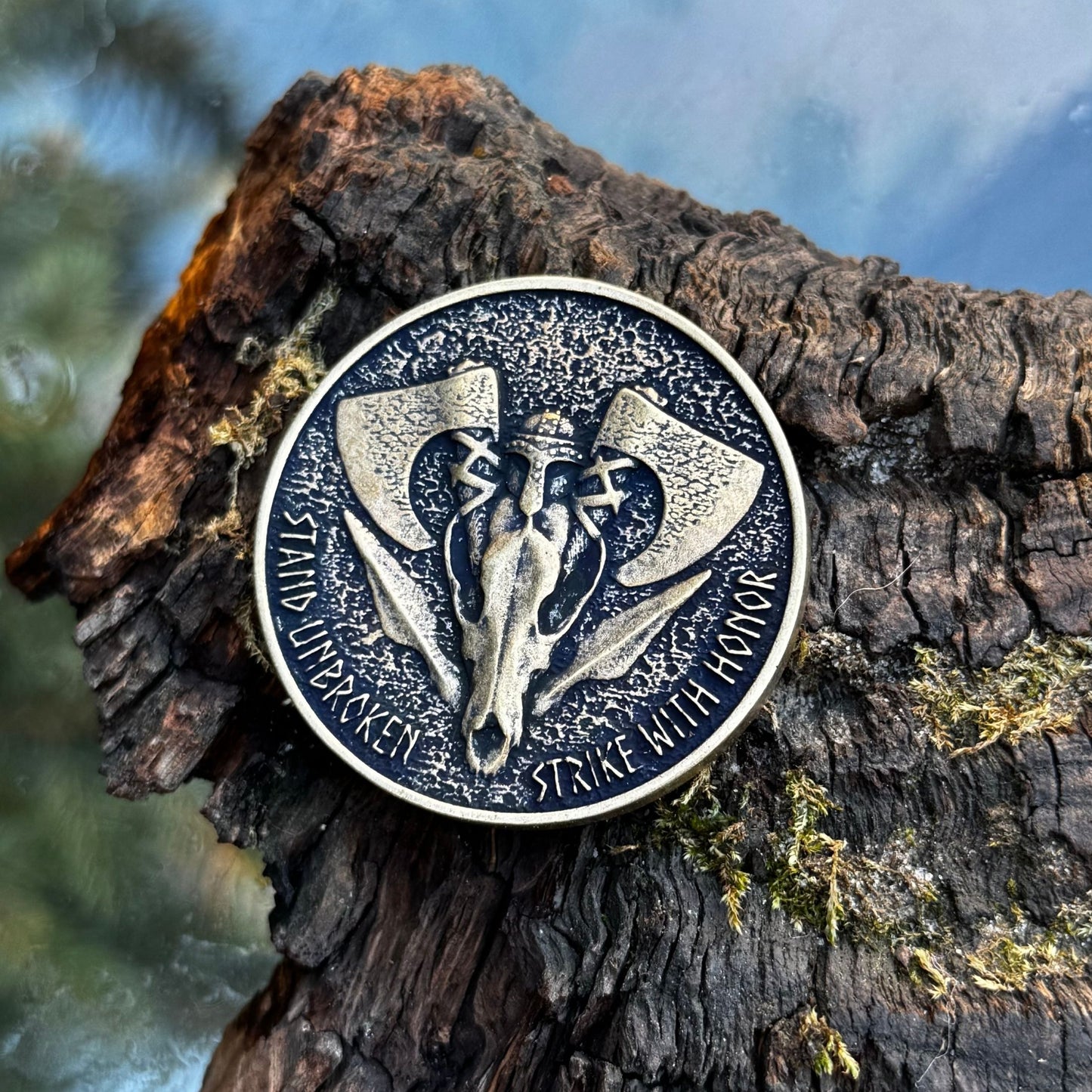 Wolf skull custom coin