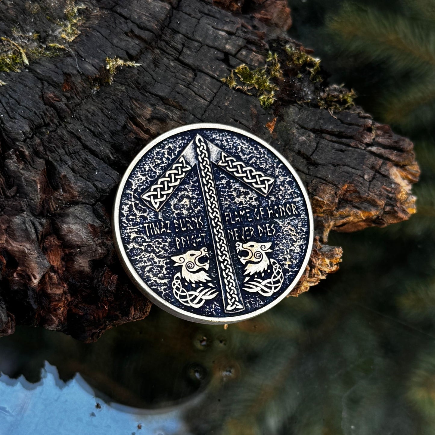Wolf skull custom coin
