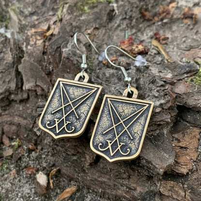 Lucifer sigil earrings