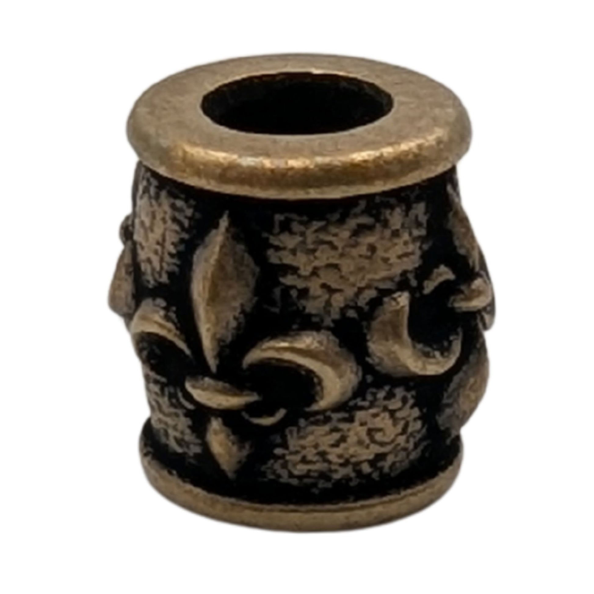 Fleur de Lys paracord bead Bronze