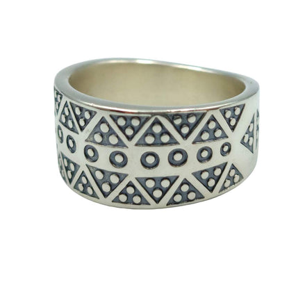 Ancient Viking ring 6 US Silver 925