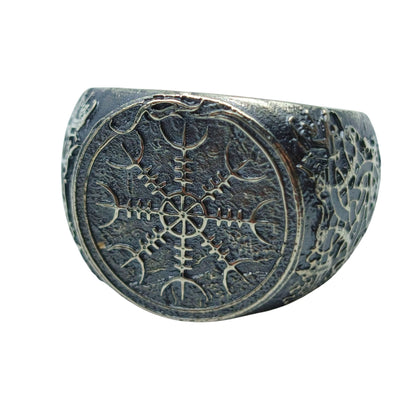 Helm of Awe Ring 6 US Silver 925