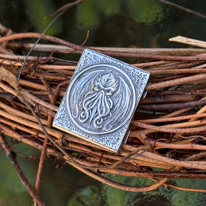 Cthulhu molle clip Silver plated