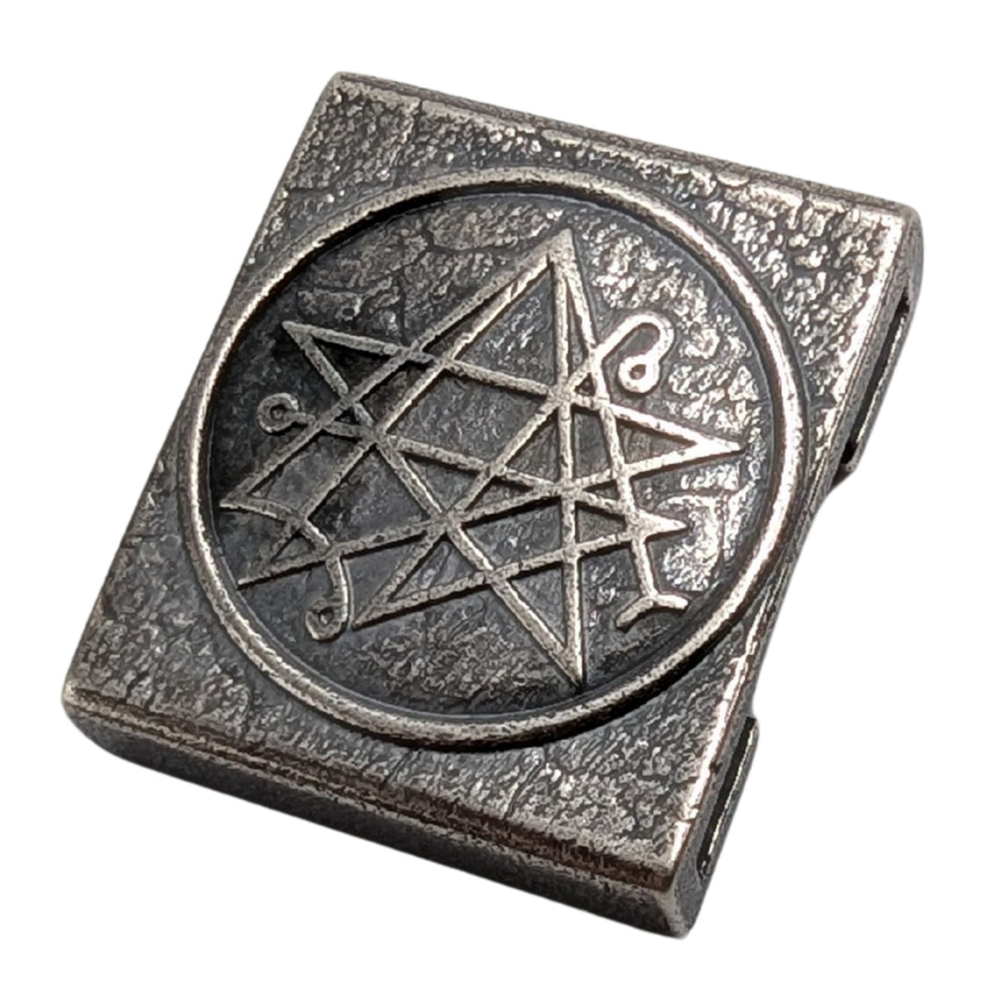 Necronomicon molle clip Silver plated