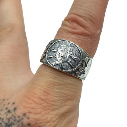 Mask of Odin norse ring