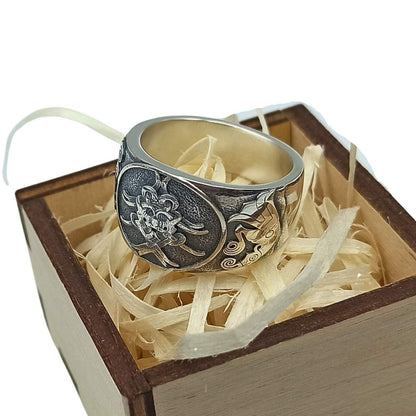Mask of Odin norse ring