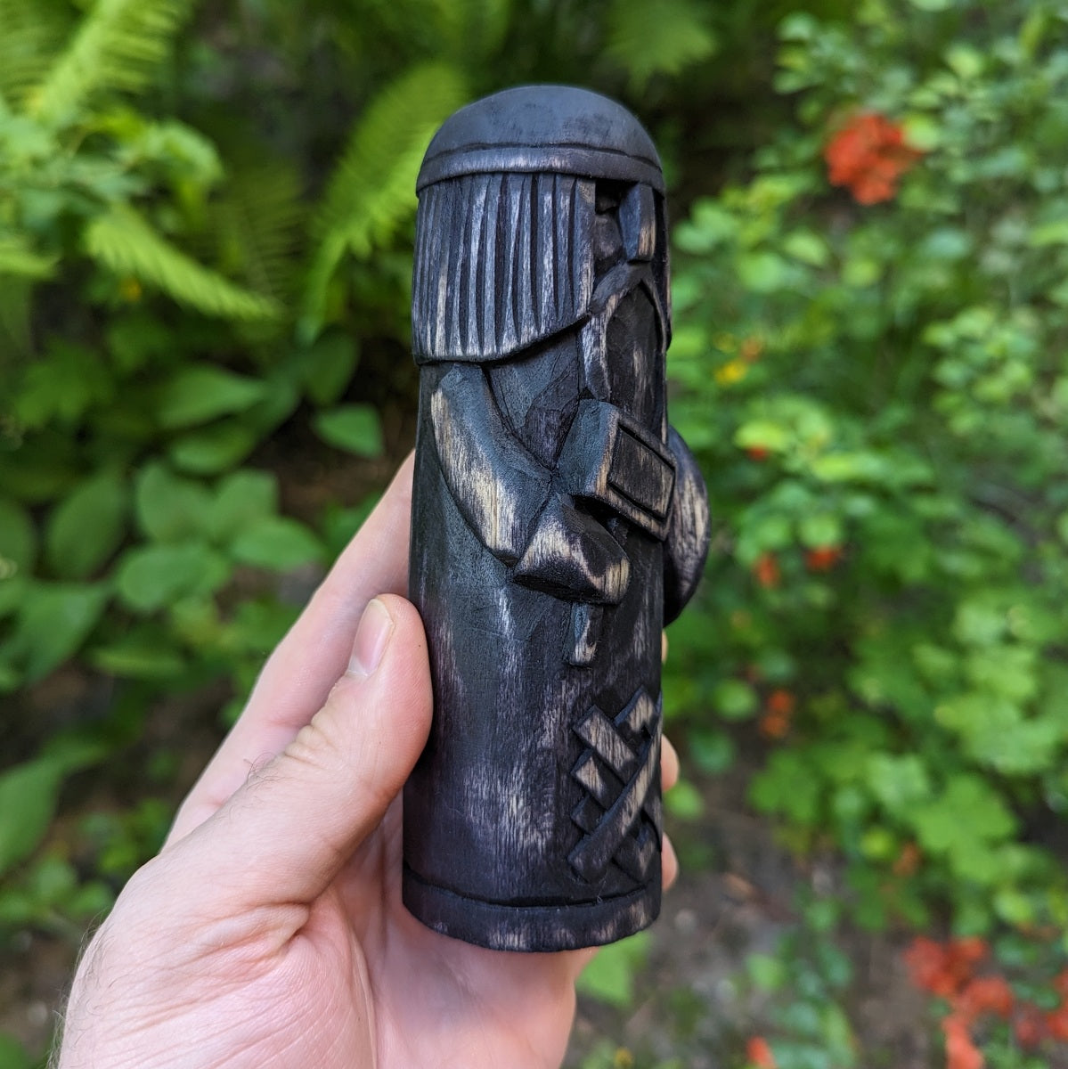Thor pagan wooden figurine