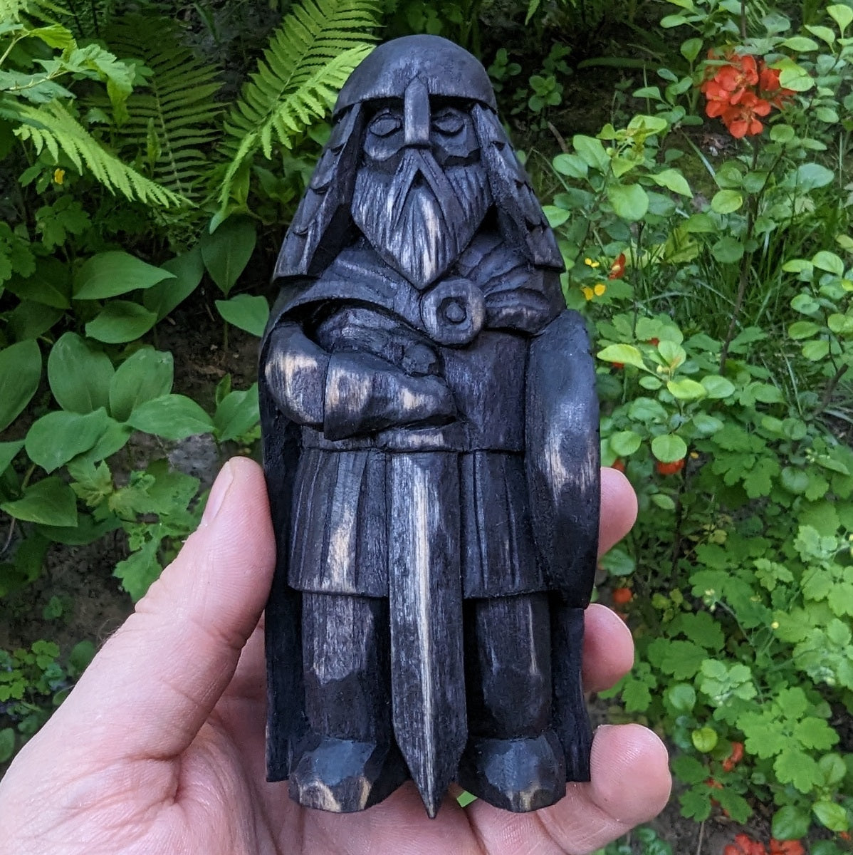 Danish Viking wooden figurine   