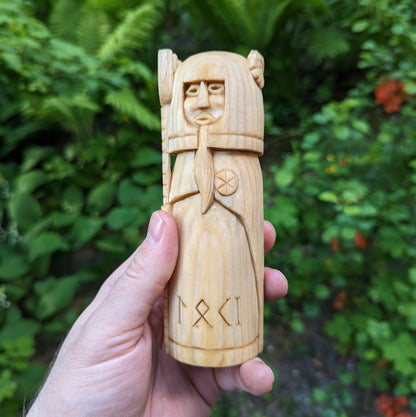 Loki wooden figurine