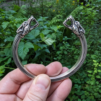 Bague de bras de loup Bracelet viking en bronze