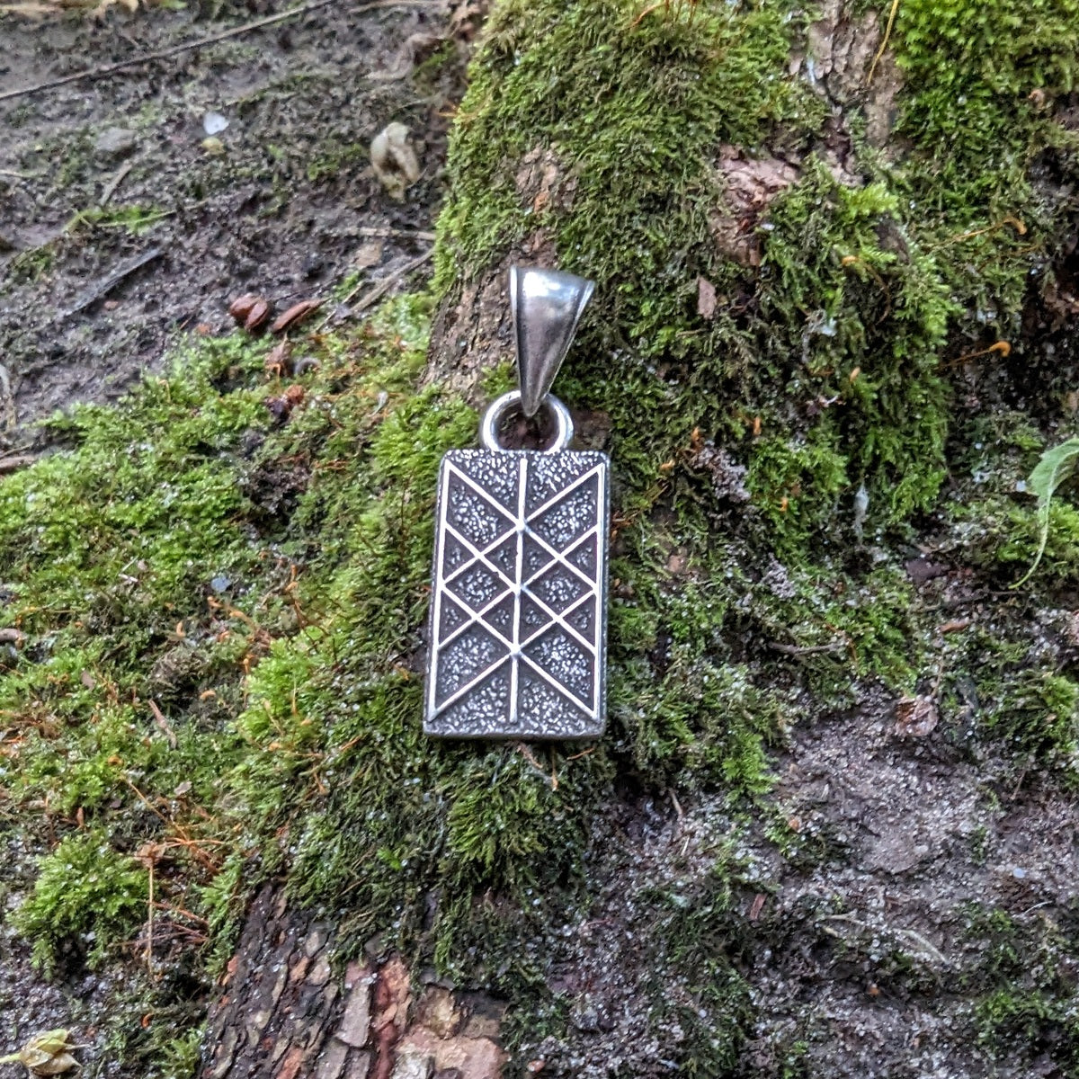 Web of Wyrd bronze pendant   