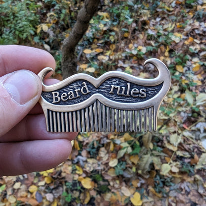 Beard Rules bronze beard comb   