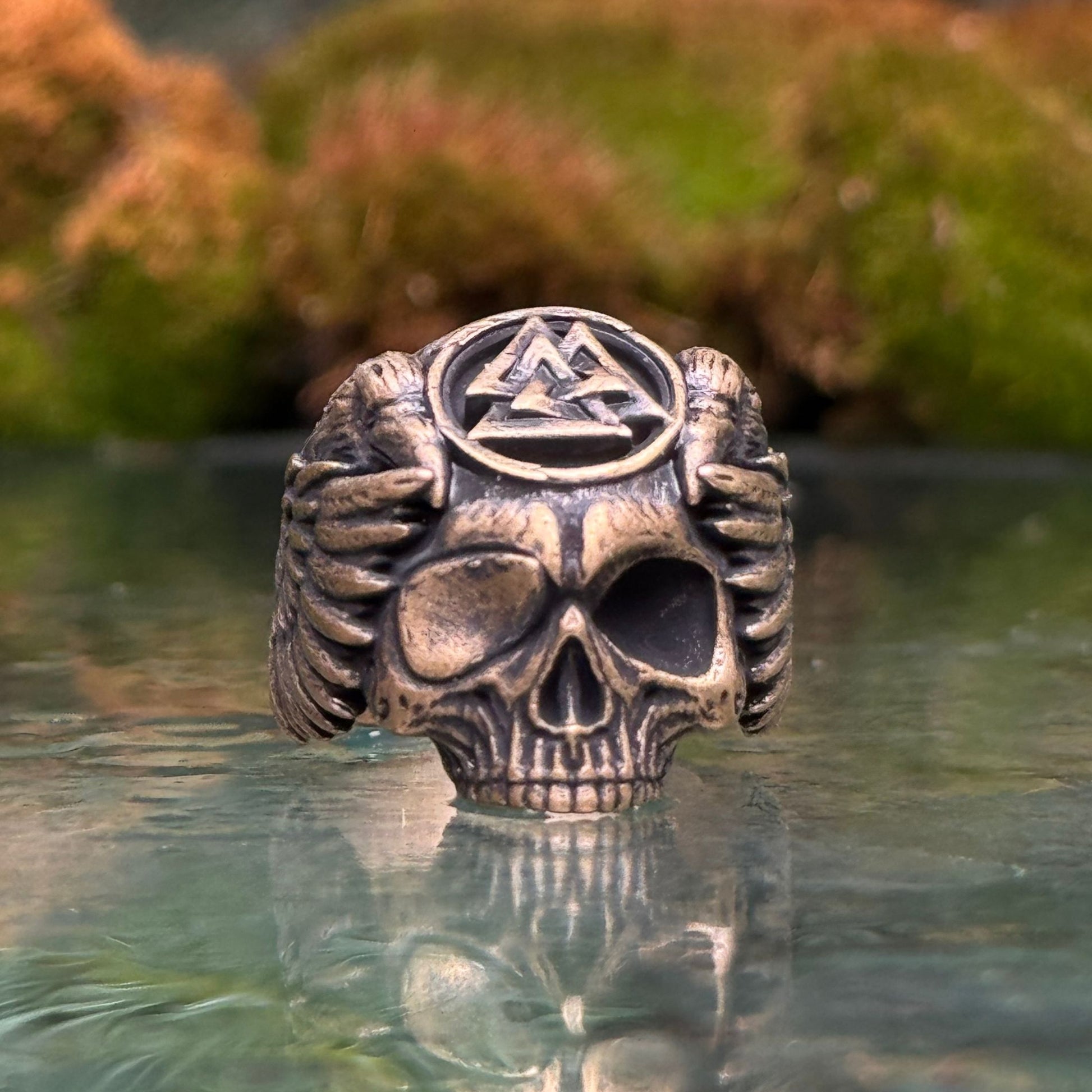 Odin skull ring