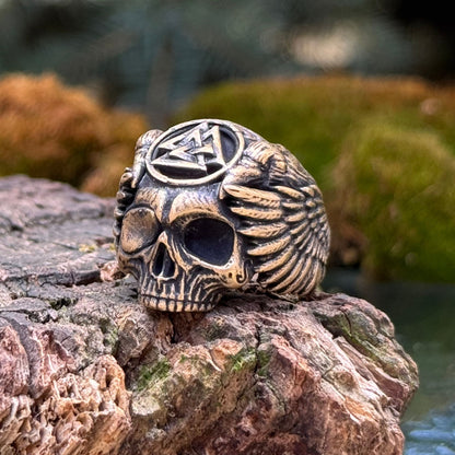 Odin skull ring