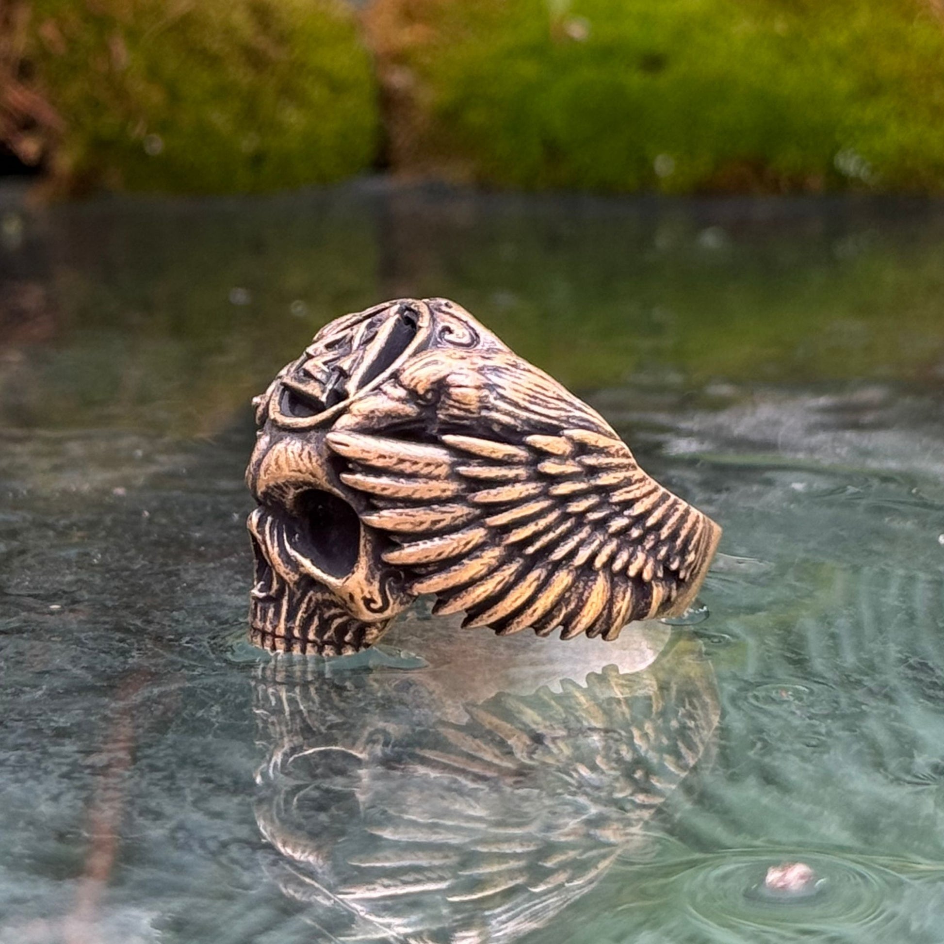 Odin skull ring