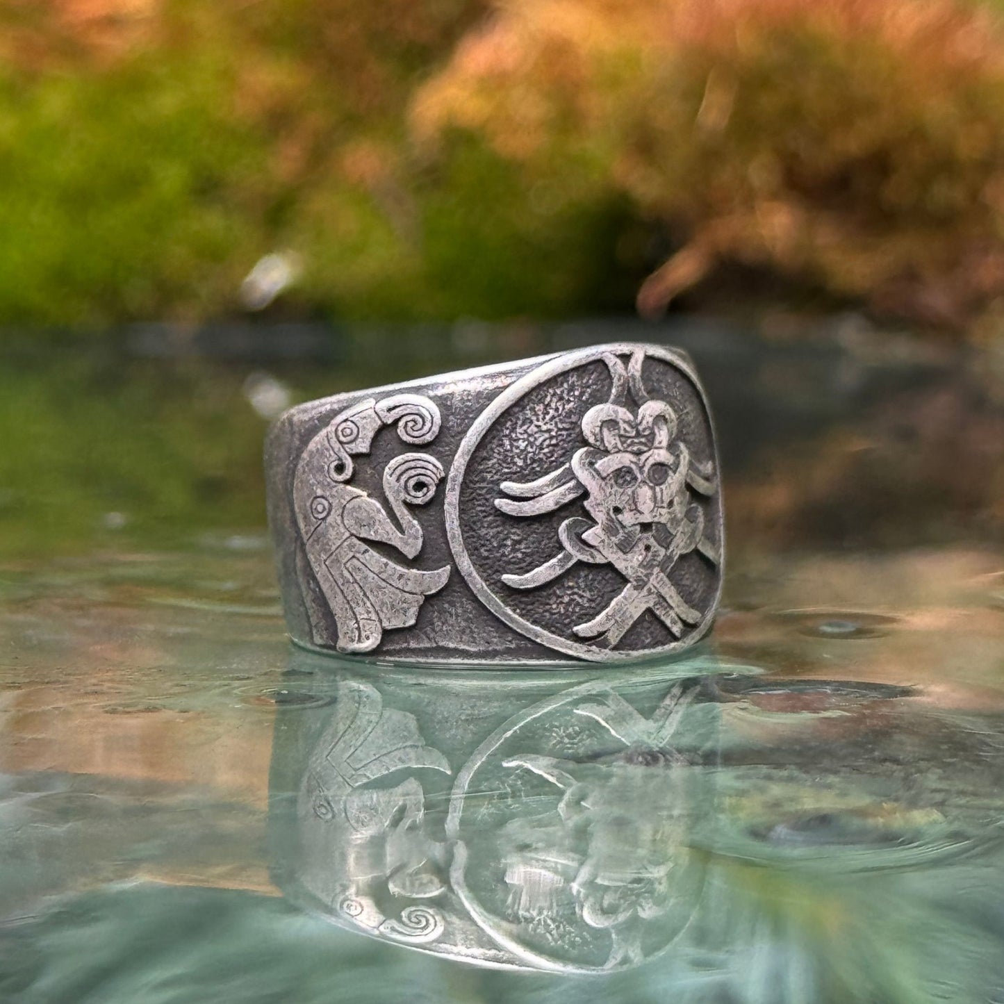 Mask of Odin norse ring
