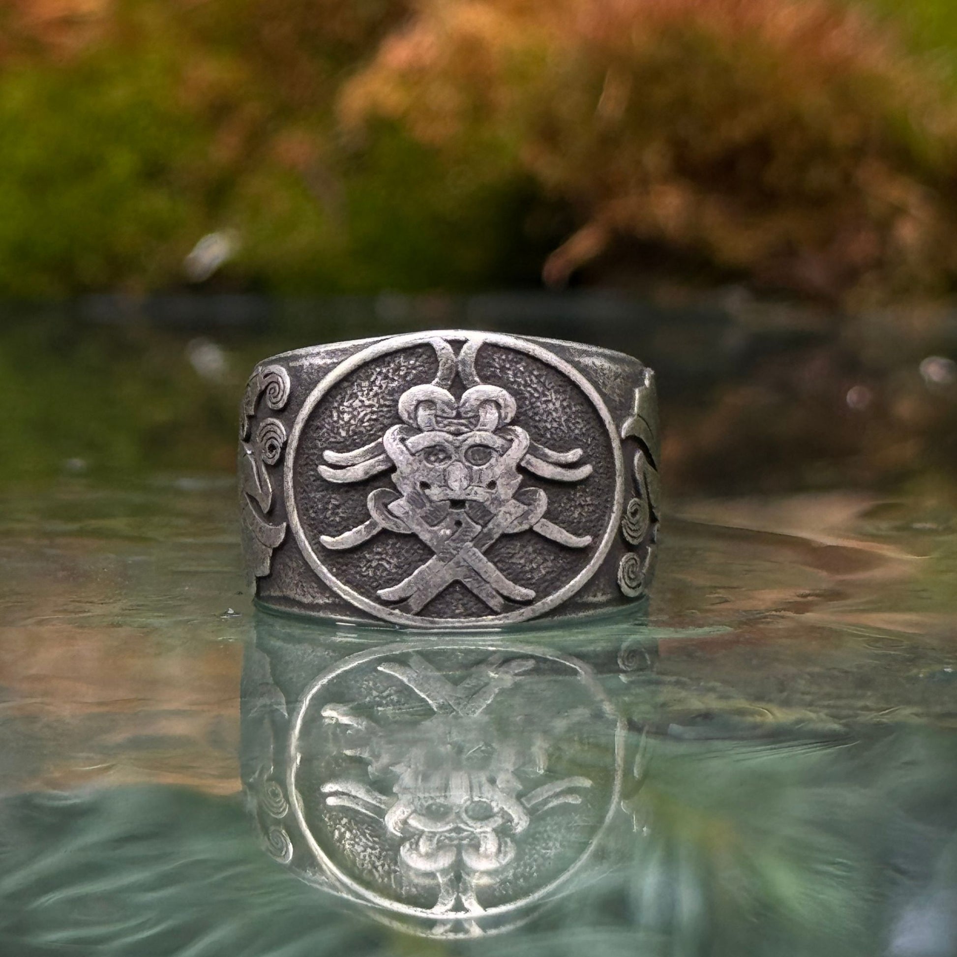Mask of Odin norse ring