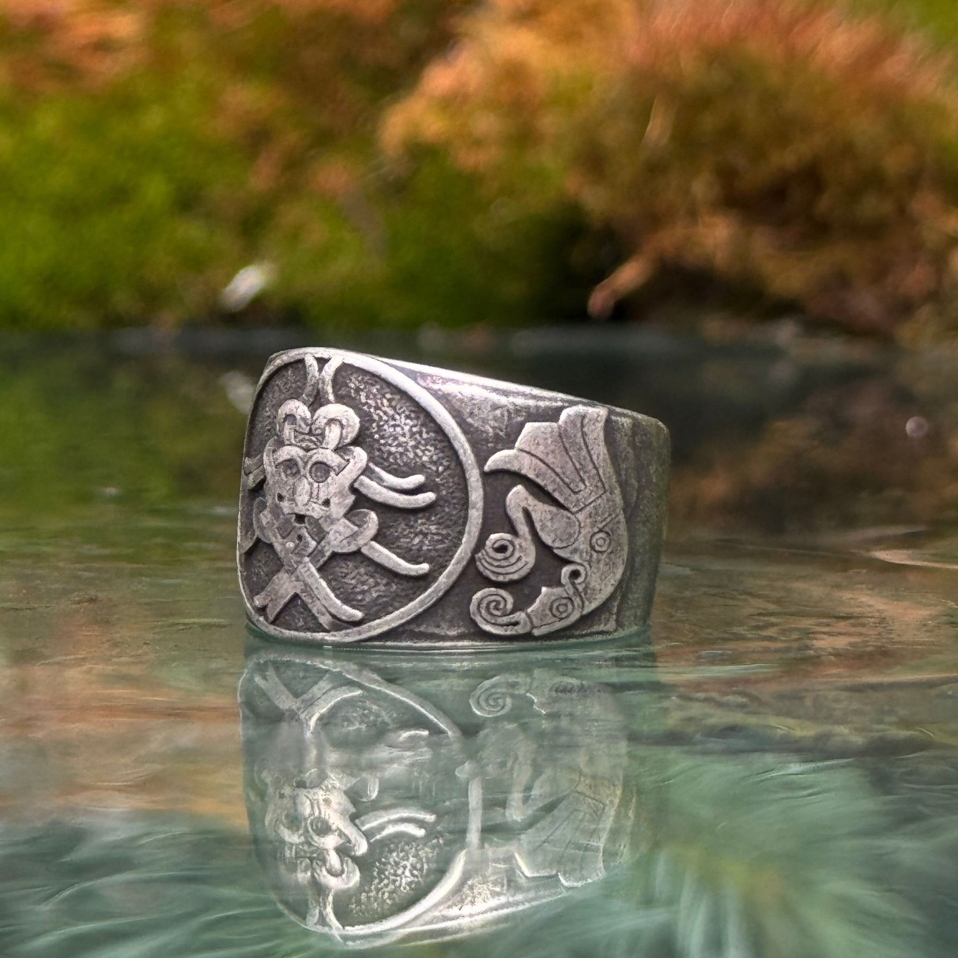 Mask of Odin norse ring