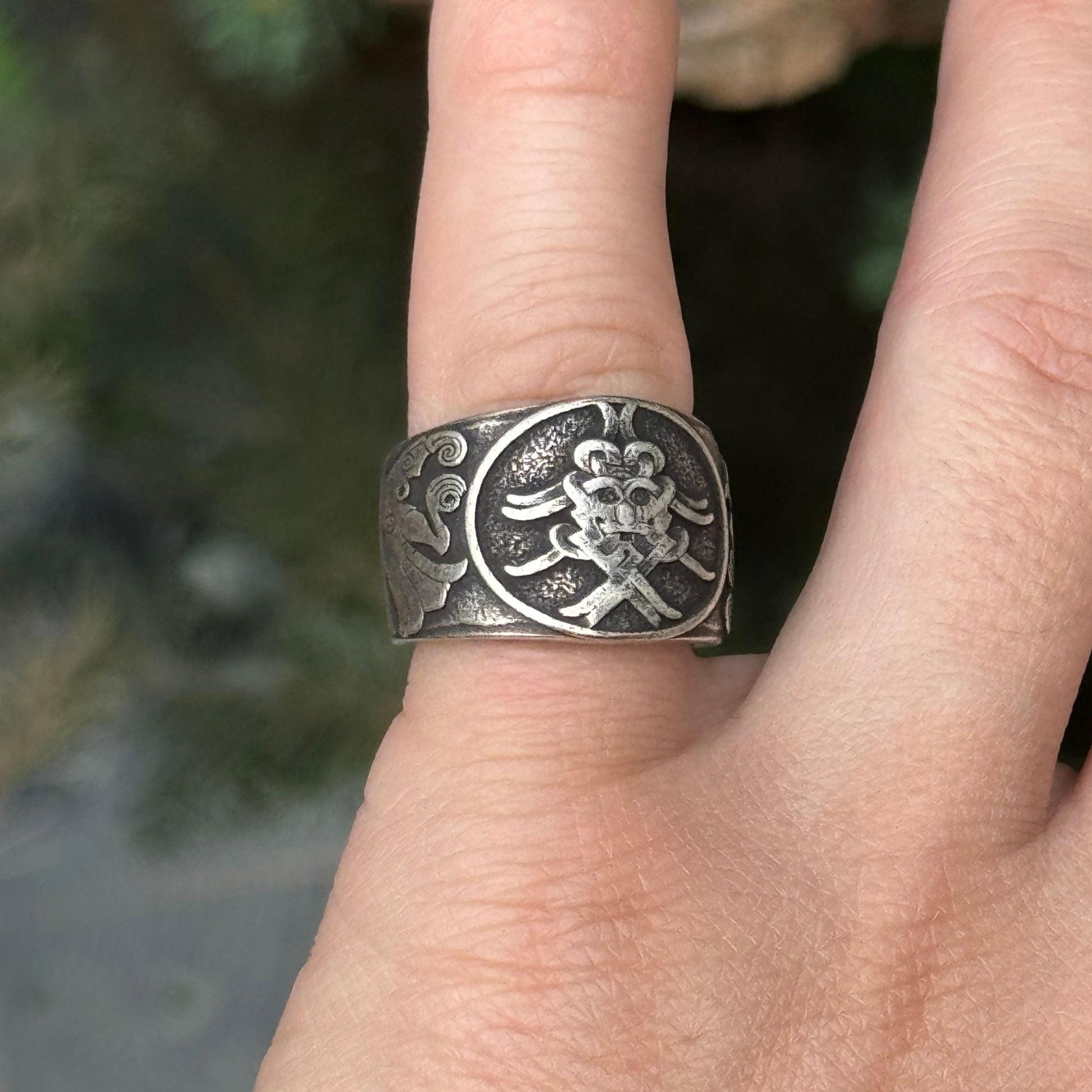 Mask of Odin norse ring