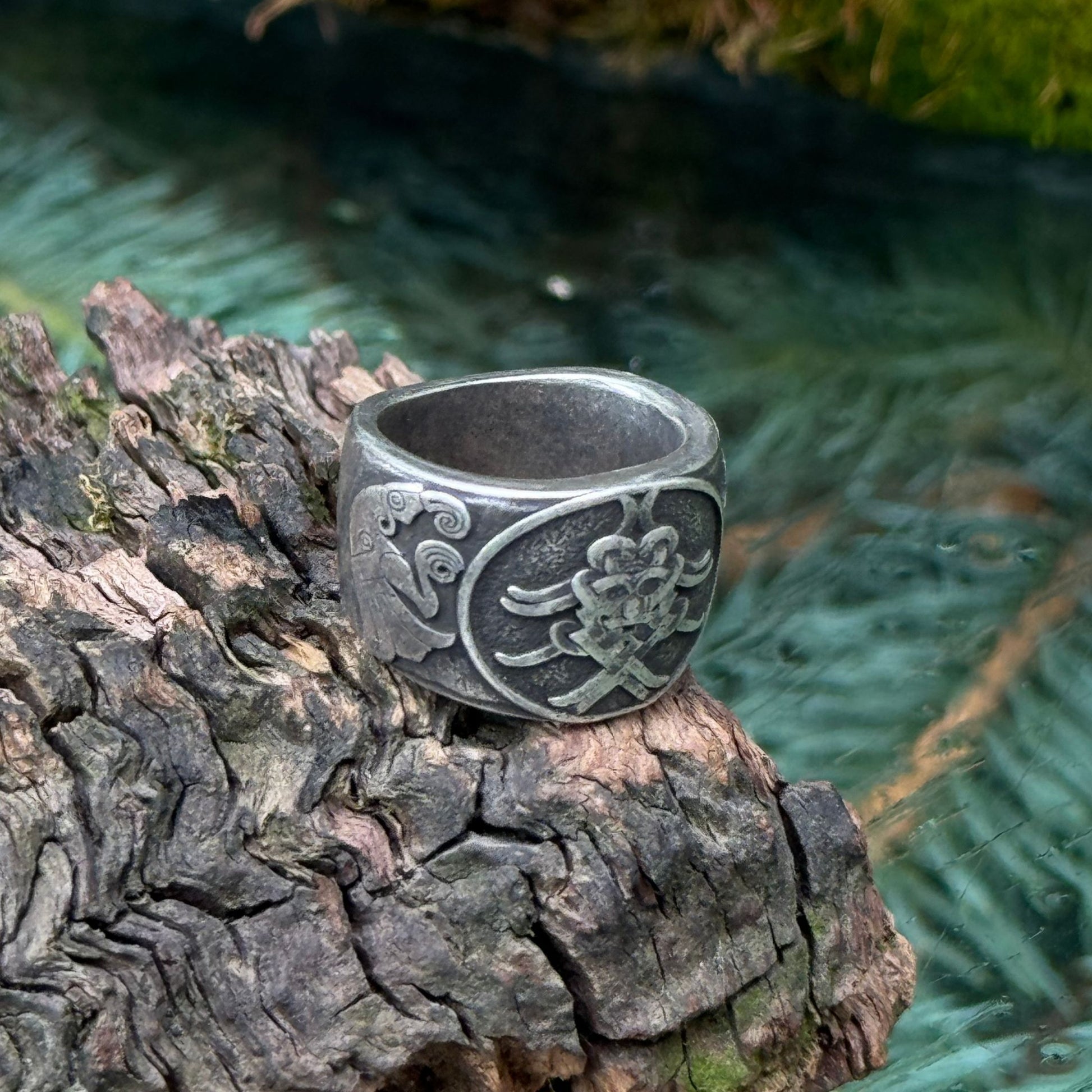 Mask of Odin norse ring